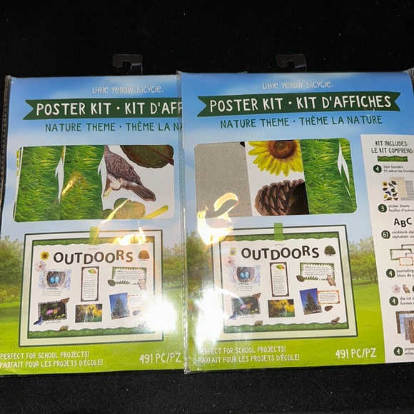 Little Yellow Bicycle Poster Kit Nature Theme 2 kit bundle- NWT - Picture 1 of 3